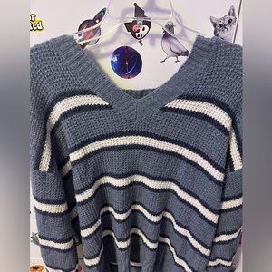 American Eagle Oversized Striped Sweater - Medium